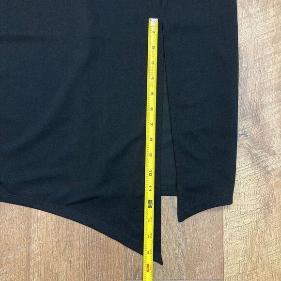 NWT Lulus Shape the Night Black Asymmetrical Midi Cocktail Dress Elegant Sexy L - Picture 10 of 11